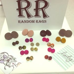 Classy handmade vintage button earring collection.